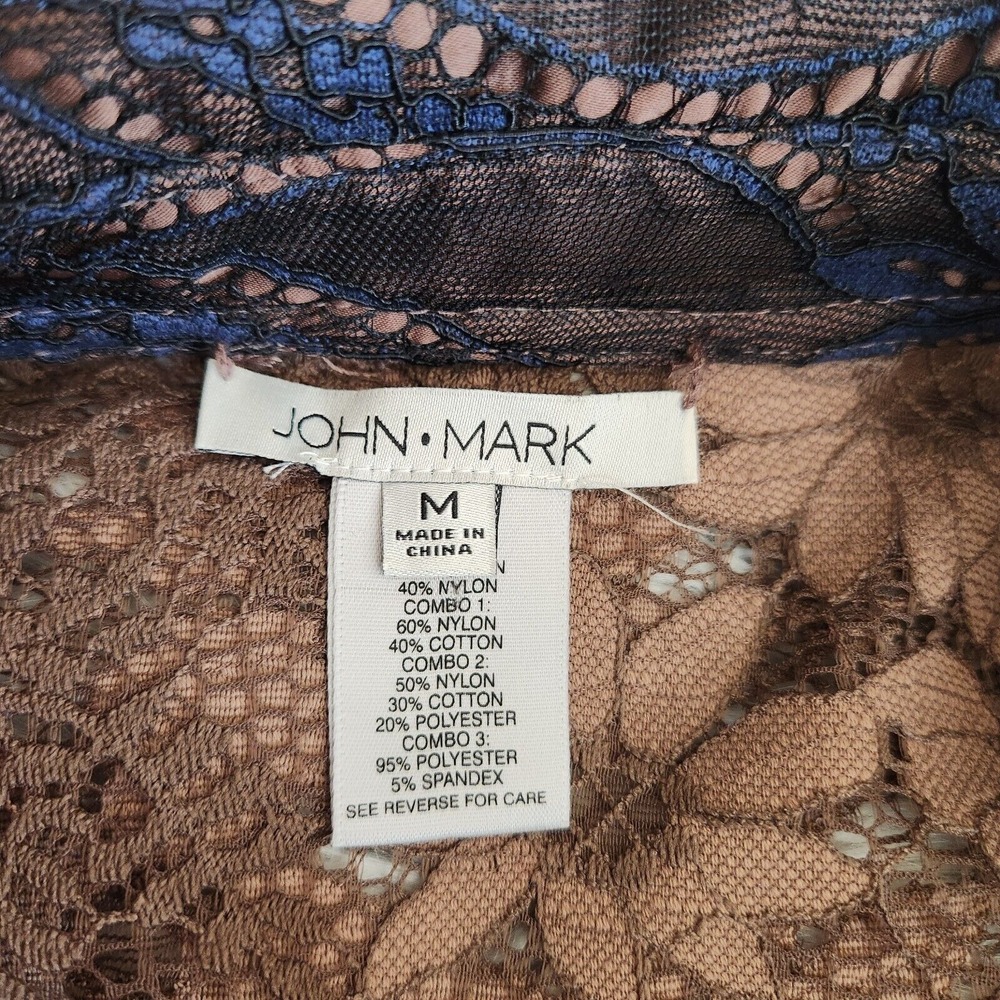 John Mark Womens Patchwork Button‎ Up Tunic Top S… - image 3